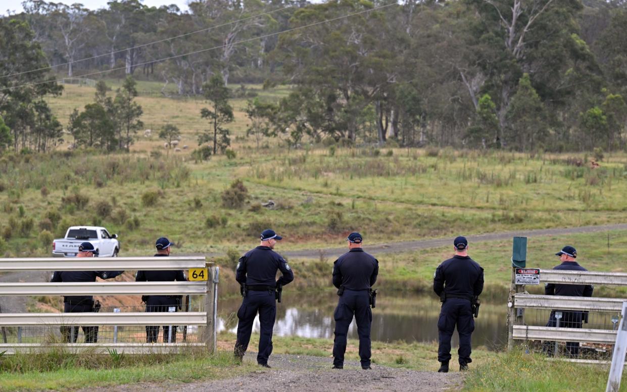 Police searched the rural property on Hazelton Road in Bungonia, New South Wales