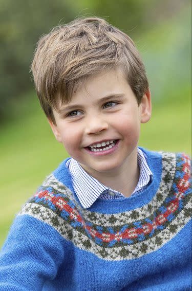 Le prince Louis célèbre son cinquième anniversaire, à Windsor, le 22 avril 2023.