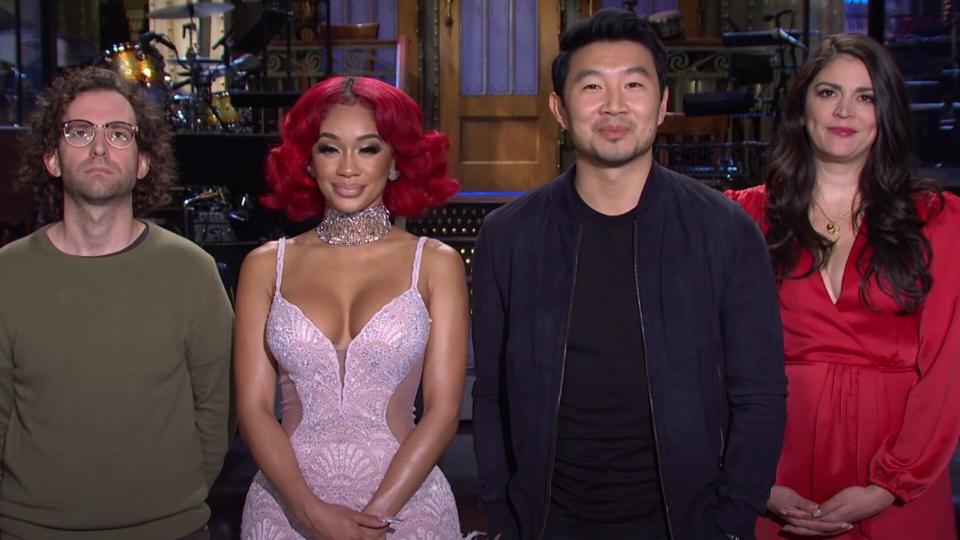 SNL Saweetie and Simu Liu