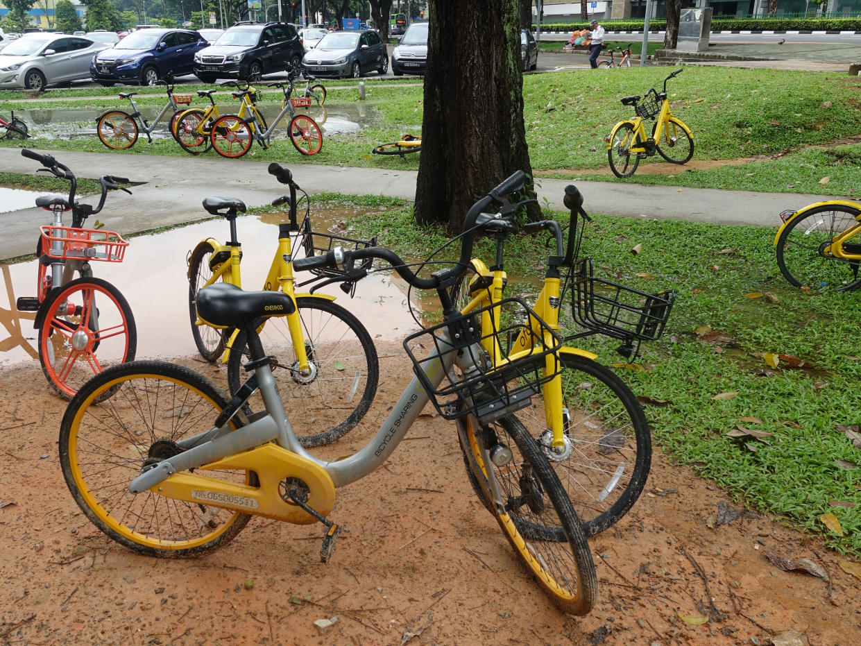 Dockless shared rental bicycles in Singapore. (File photo: Yahoo News Singapore/Dhany Osman)