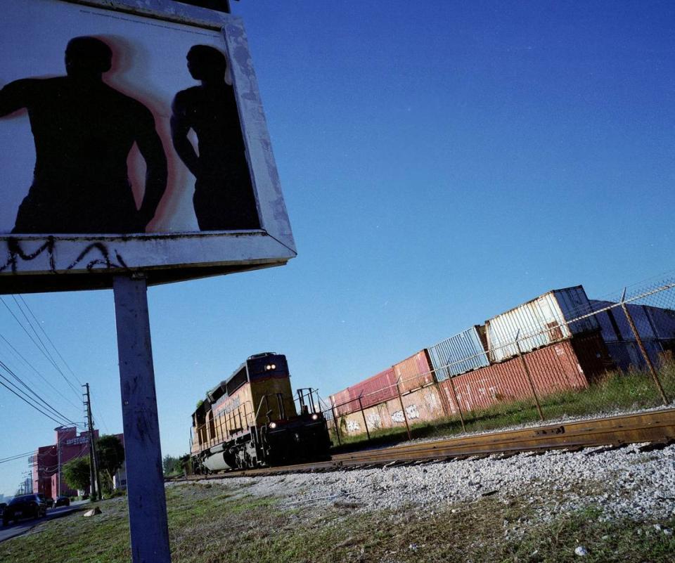 The future Midtown Miami site, at the northern edge of Wynwood, when it was home to shipping containers along a railyard in 2003. Chuck Fadely/Miami Herald File