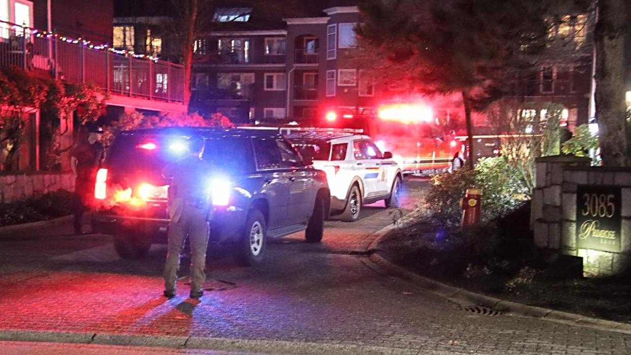 Coquitlam RCMP say they are investigating three targeted shootings in three days after a man was critically injured in a reported shooting near Glen Drive and Westwood Street on Saturday afternoon. (Shane MacKichan - image credit)