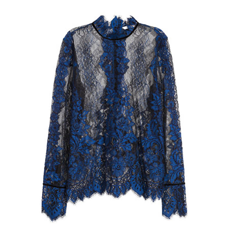 <a rel="nofollow noopener" href="http://rstyle.me/n/csw7jdchdw" target="_blank" data-ylk="slk:Lace Blouse, H&M, $60"The high neckline, sheer lace and dramatic sleeves are giving me wanton Victorian gentlewoman vibes, and I am here for it." —Allie Flinn, Associate Lifestyle Editor;elm:context_link;itc:0;sec:content-canvas" class="link ">Lace Blouse, H&M, $60<p>"The high neckline, sheer lace and dramatic sleeves are giving me wanton Victorian gentlewoman vibes, and I am here for it."</p> <p>—<em>Allie Flinn, Associate Lifestyle Editor </em></p> </a>