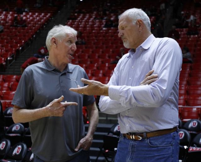 Utah Athletics on X: Combined height in this picture: very, very tall. Bill  Walton catching up with @utahjazz great Mark Eaton! #goutes   / X