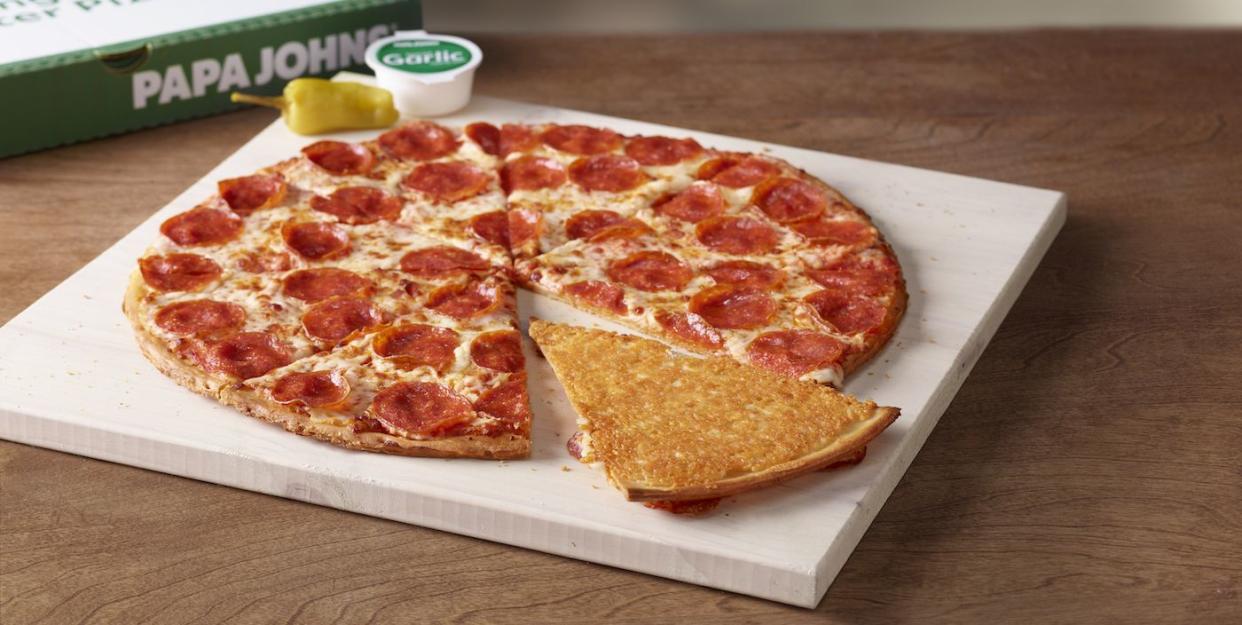 papa johns crispy parmesan pizza