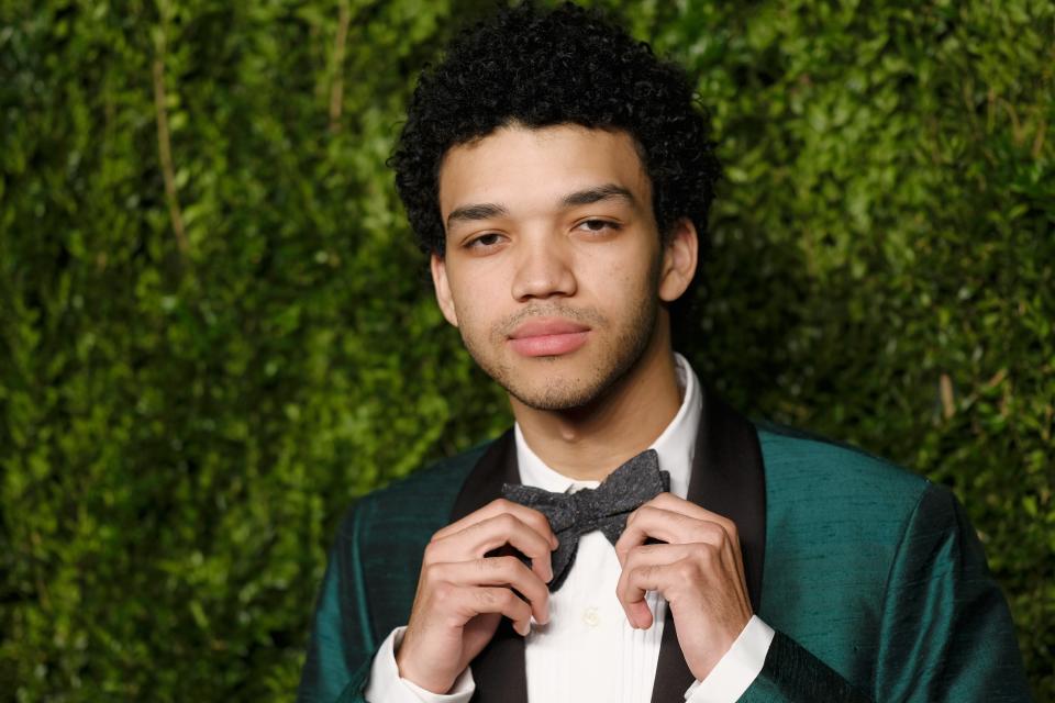 Justice Smith attends 13th Annual CFDA/Vogue Fashion Fund Awards in New York City. (Photo by Dimitrios Kambouris/Getty Images)