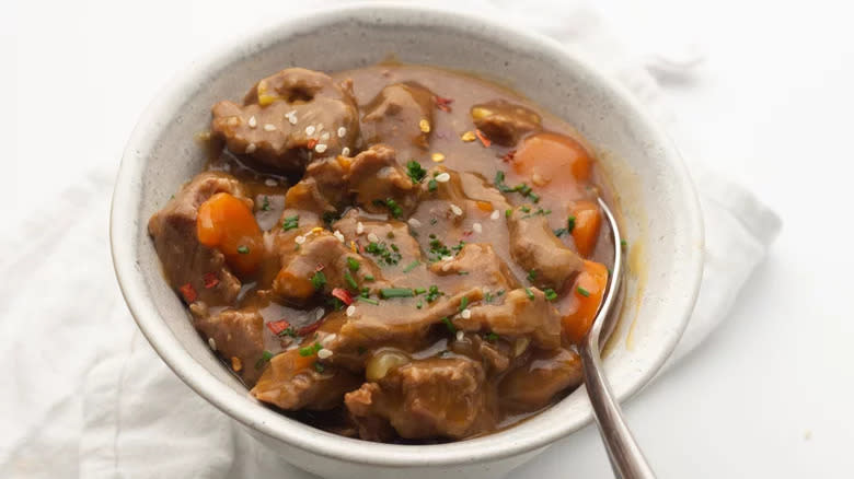 Korean beef stew bowl