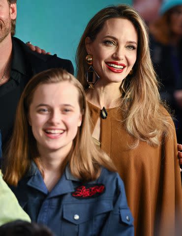 <p>James Devaney/GC Images</p> Angelina Jolie and her daughter Vivienne.