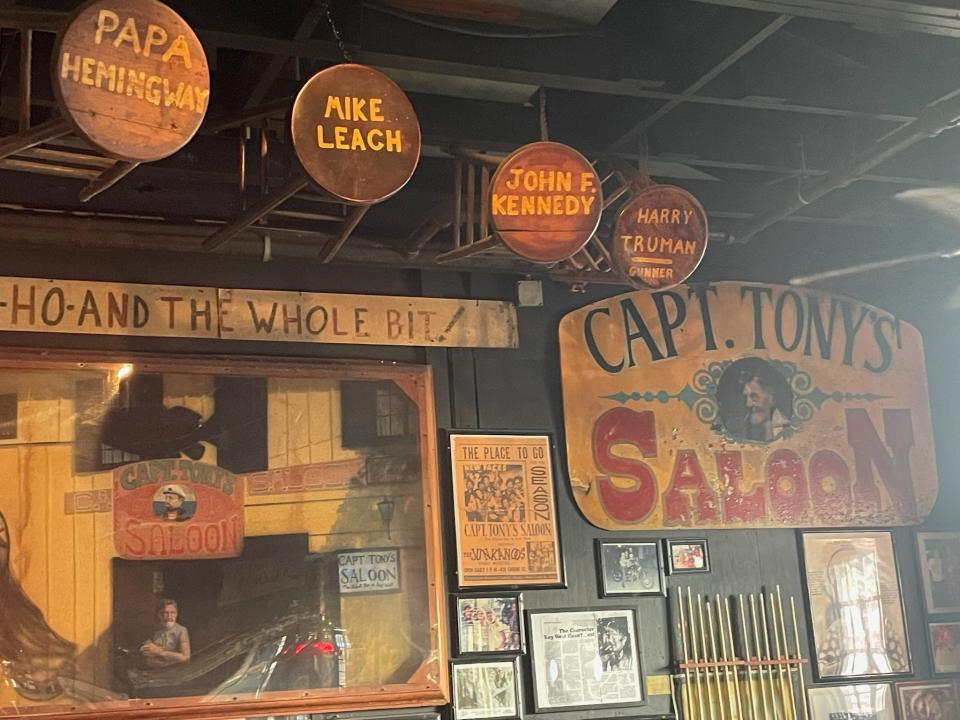Mike Leach's name hangs above the bar at Capt. Tony's Saloon in Key West, along with Ernest Hemingway, John F. Kennedy and Harry Truman.
