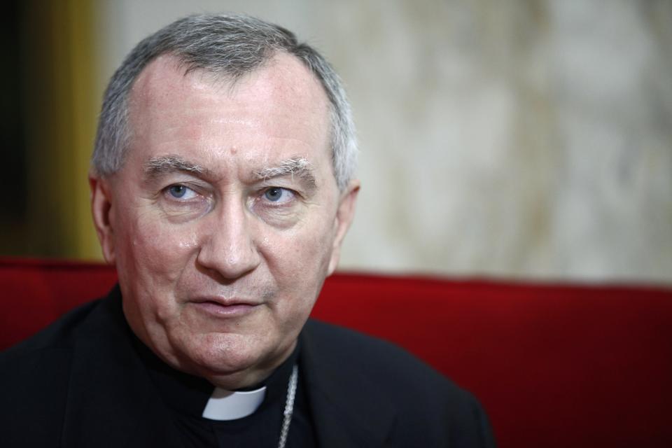 Vatican's newly appointed Secretary of State Monsignor Pietro Parolin speaks during an interview with Reuters TV in Caracas September 4, 2013. Pope Francis on August 31 made the most significant appointment of his pontificate so far, naming Parolin, a veteran diplomat as his secretary of state, Vatican prime minister and chief aide - a role often called the ''deputy pope''. REUTERS/Jorge Silva (VENEZUELA - Tags: POLITICS RELIGION)