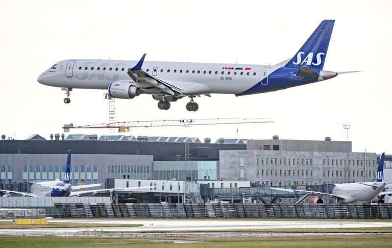 FILE PHOTO: Scandinavian Airlines pilots go on strike