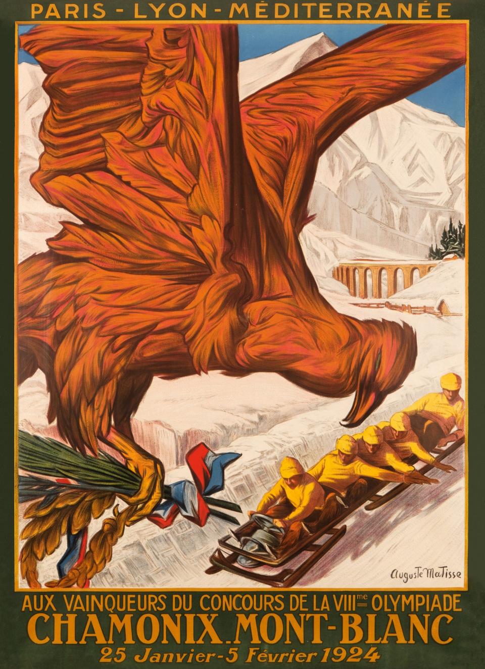 An advertisement for the first Winter Olympics