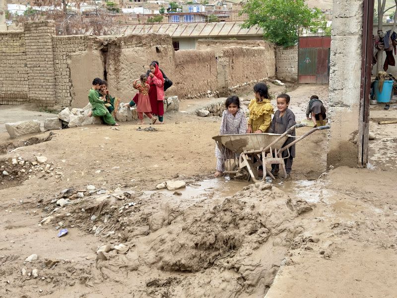 Aftermath of floods following heavy rain in the northern province of Baghlan
