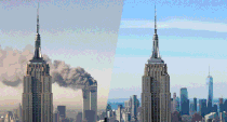 <p>New obstacles have arisen, requiring some adjustments in camera angles to align with the original images. This is the sixth time Donovan has revisited the New York skyline; each year presents new challenges as the New York City landscape changes. (Gordon Donovan/Yahoo News – AP) </p>