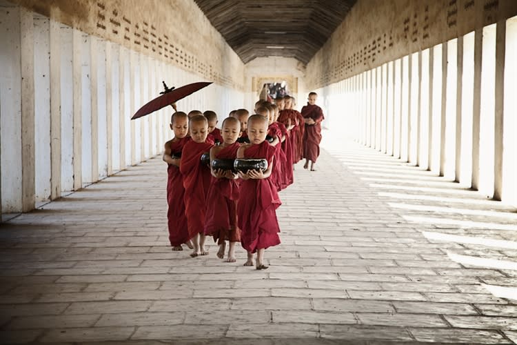 <div class="caption-credit"> Photo by: Kelly Hesburn</div>Kelly Hesburn of the United States captured this image of young monks going about their daily lives. <br>