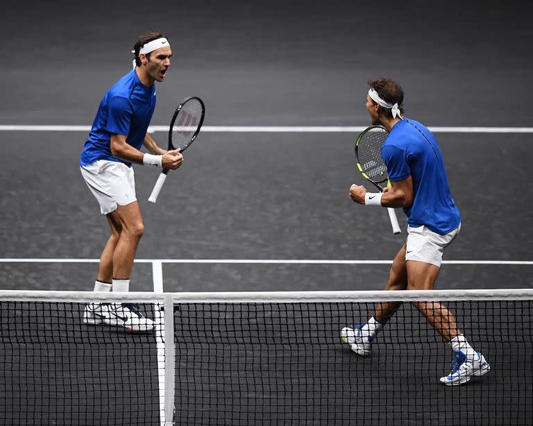 Federer y Nadal jugaron juntos dobles en la Laver Cup de 2017 y el mundo deportivo deliró con ellos