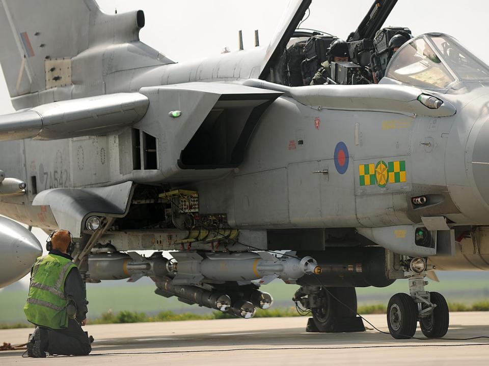 British Air Force Tornado GR4 Brimstone missiles