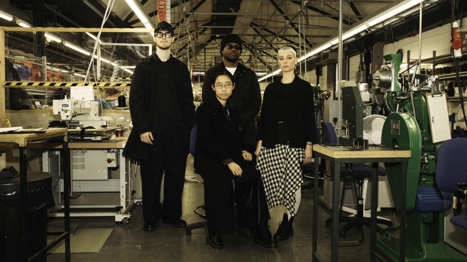 Yanya Cheng, Traiceline Pratt, Valeria Pulici and Finlay Vincent who were chosen for Dr. Martens and Central Saint Martins scheme. 