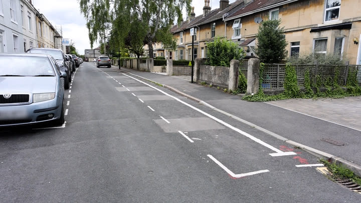 Residents have been left confused by new parking lines in Bath. (SWNS)