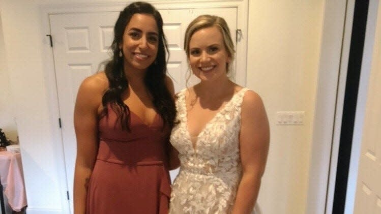 Sophia Shalabi and her best friend at the wedding