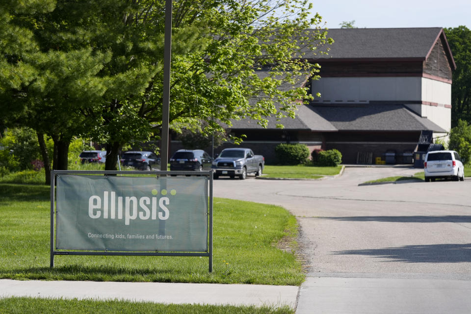 The Ellipsis Iowa treatment center is seen, Thursday, May 16, 2024, in Johnston, Iowa. Police officers have responded nearly 1,000 times in the past three years to the juvenile treatment center where a woman was killed, according to police records. (AP Photo/Charlie Neibergall)