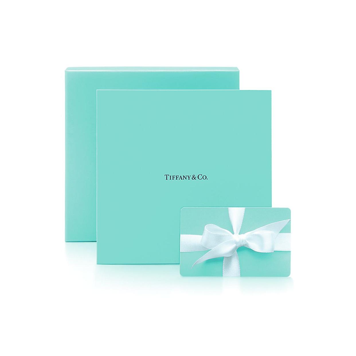 <p><a href="https://www.tiffany.com/gifts/baby-gifts/the-tiffany-gift-card-GRP07063/?omcid=ppc_google_TIFFANY_WJ_USA_NOBRID_FJW_MEDIUM_OGOING_EC_PEMA_GPMA_CRD_USD_N__&mkwid=%7Cpcrid%7C%7Cpkw%7C%7Cpmt%7C%7Cpdv%7Cc%7Cmtid%7C744dpc50313%7Cslid%7C%7Cproductid%7C%7Ctargetids%7C%7Cgroupid%7C%7C&gclid=Cj0KCQjw1OmoBhDXARIsAAAYGSHhMiF8q6jT8F60Y5A8BMa1hn4dt4pXCg3T1tggVYAbfU78jgiT7yAaAopUEALw_wcB&gclsrc=aw.ds" rel="nofollow noopener" target="_blank" data-ylk="slk:Shop Now;elm:context_link;itc:0;sec:content-canvas" class="link rapid-noclick-resp">Shop Now</a></p><p>The Tiffany Gift Card</p><p>tiffany.com</p><span class="copyright">Tiffany & Co.</span>