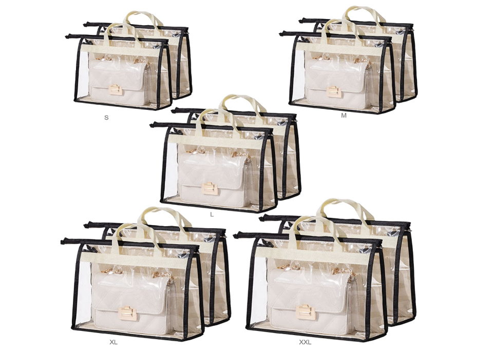 A photo of Clear Handbag Storage Organizer Dust Cover Bags.