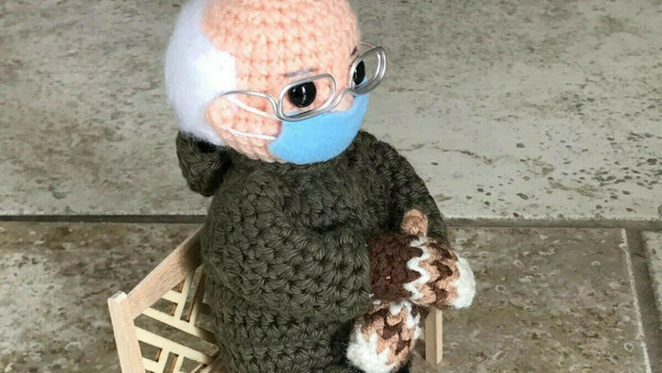 Bernie Sanders Crochet Doll