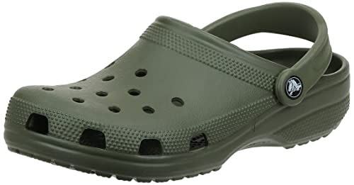 4) Crocs Unisex-Adult Classic Clogs (Best Sellers), Army Green, 6 Men/8 Women