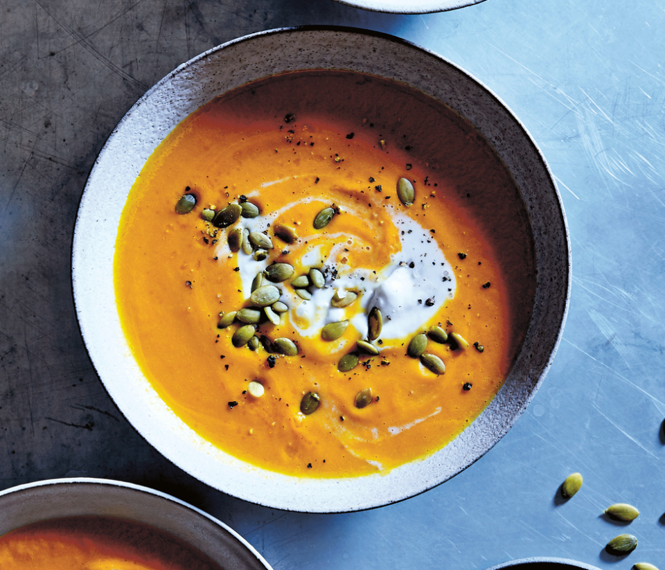 3) Spice Carrot Soup With Coconut Cream