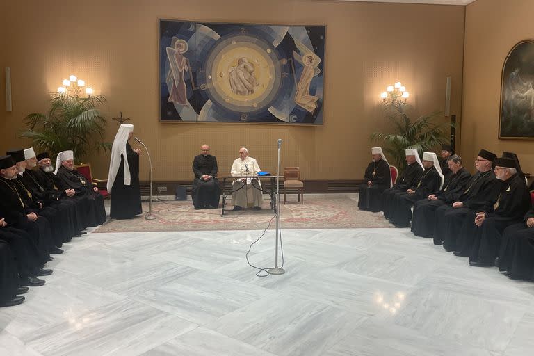 Encuentro del Papa con obispos ucranianos greco-católicos / Fuente: Secretaría de Su Beatitud Sviatolsav Shevchuk en Roma