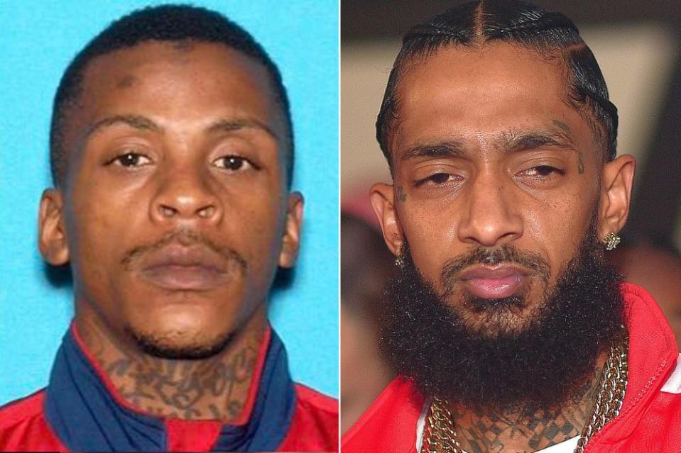 Eric Holder and Nipsey Hussle | LAPD; Prince Williams/WireImage