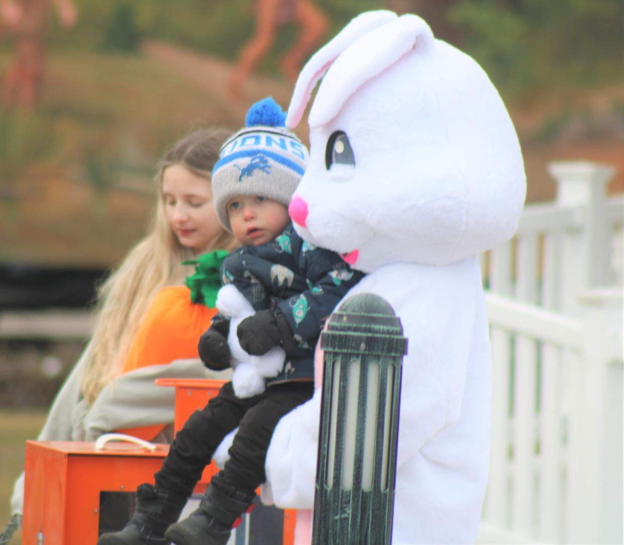 Youngsters were able to see the Easter Bunny during the 2023 Cheboygan Downtown Easter Egg Hunt festivities at Washington Park.