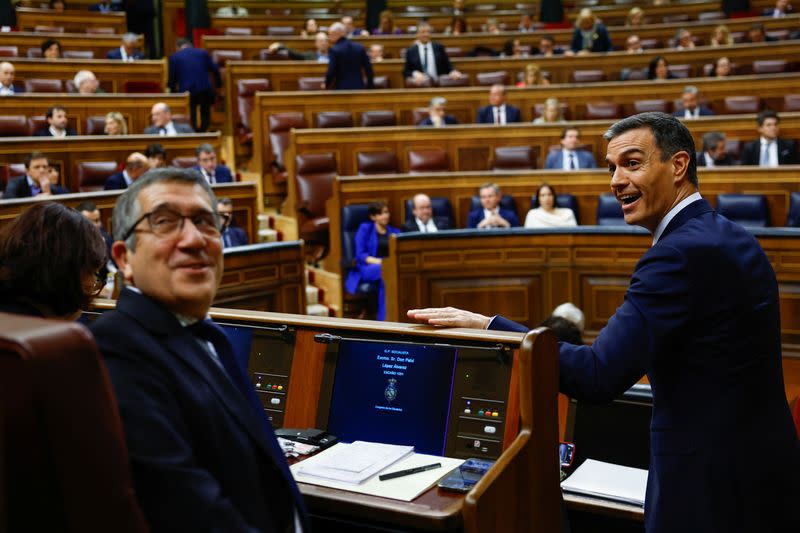 An investiture plenary session is held at the Spanish parliament, in Madrid