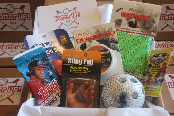 Starts at $30/month. Each month, get a box of training tools and accessories and gear. Choose between baseball, softball, basketball, football or hockey. The age and skill level of each recipient is customized for each box. Get <a href="https://www.cratejoy.com/subscription-box/batter-up-box/" target="_blank">20 percent off your first month with code <strong>BF20</strong></a> at checkout.&nbsp;