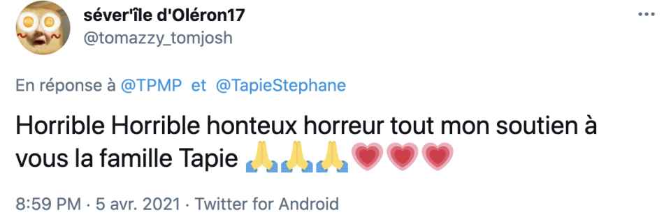 Les internautes apportent leur soutien à Bernard et Dominique Tapie.