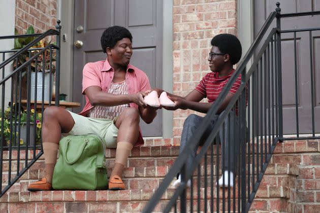 Tituss Burgess (left) guest stars in the season premiere of 