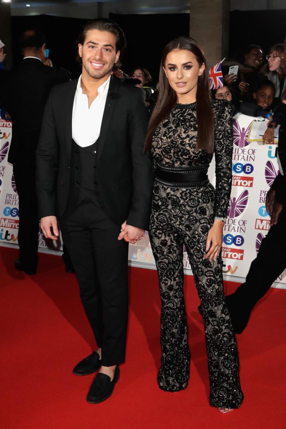 All over: Kem Cetinay and Amber Davies at the Pride Of Britain Awards 2017 (John Phillips/Getty)