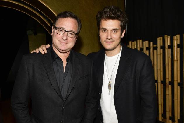 Bob Saget and John Mayer in 2018 - Credit: Matt Winkelmeyer/Getty Images