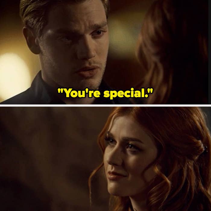 A TV character telling another that she's special