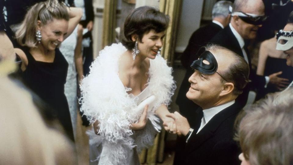 USA. New York City. 1966. Truman CAPOTE at his "Black and White Ball" at the Plaza Hotel.