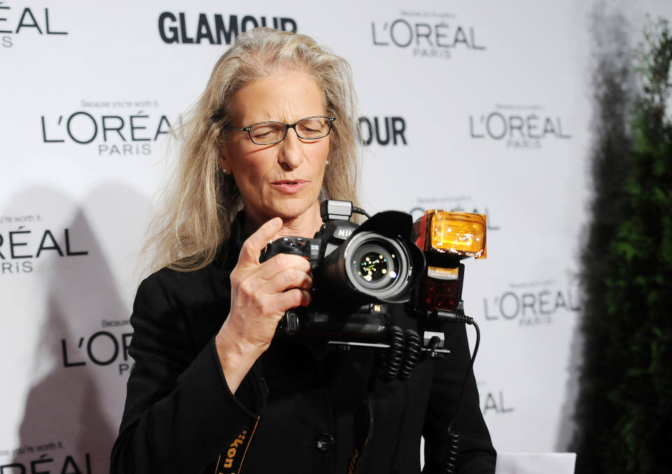 "The Visionary" award winner, photographer Annie Liebovitz, attends Glamour Magazine's 22nd annual "Women of the Year Awards" at Carnegie Hall on Monday Nov. 12, 2012 in New York. (Photo by Evan Agostini/Invision/AP)