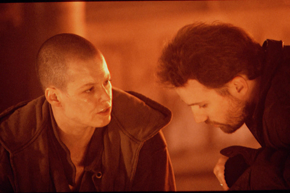 American actress Sigourney Weaver on the set of Alien 3, directed by David Fincher. (Photo by Rolf Konow/Sygma/Corbis via Getty Images)