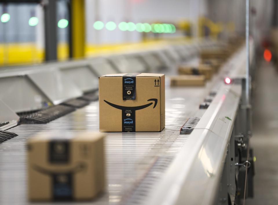 BRAMPTON, ON -  The highly automated facility in the Steeles and Winston Churchill Blvd area in Brampton handled millions of products. packages, presents, shopping, shipping, and packing. (Getty Images)