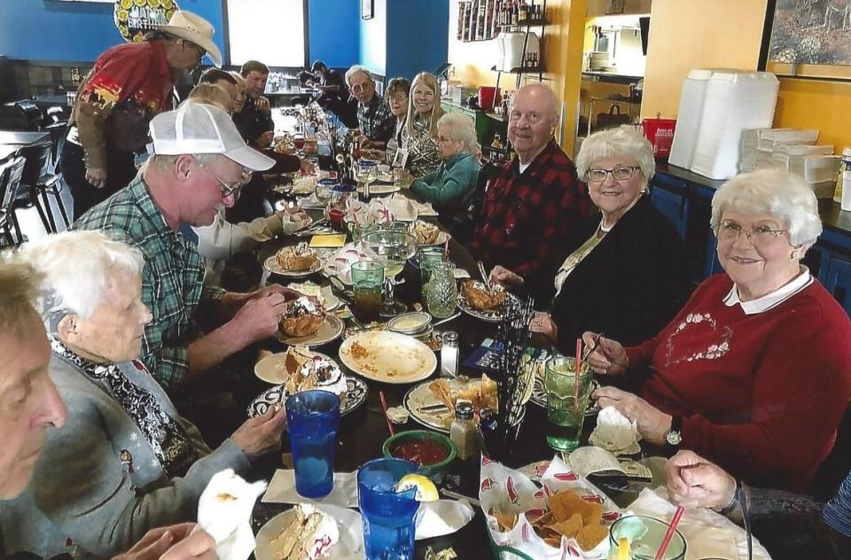 When the Meyer family gets together, as they did last month in Manito to celebrate Paul Meyer's 80th birthday, it makes for quite a large party. Paul is one of 10 living siblings who are 80 years of age or over.