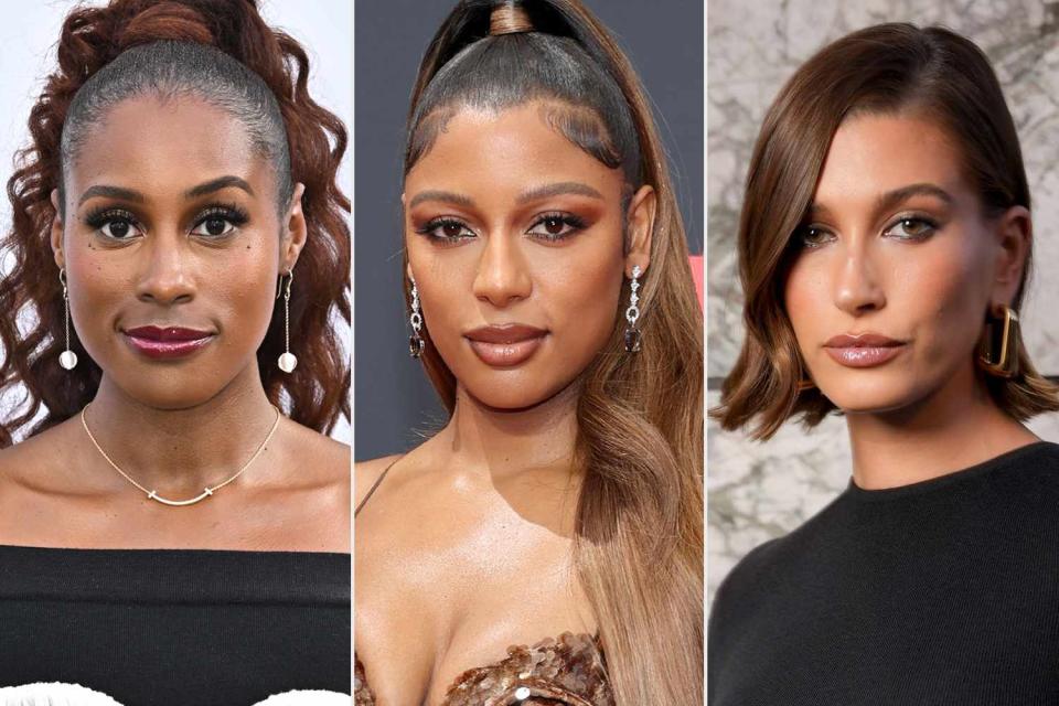 <p>Stephane Cardinale - Corbis/Corbis via Getty; Amy Sussman/Getty; Swan Gallet/WWD via Getty</p> Issa Rae, Victoria Monét, Hailey Bieber