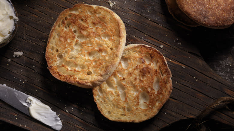 Split English muffins