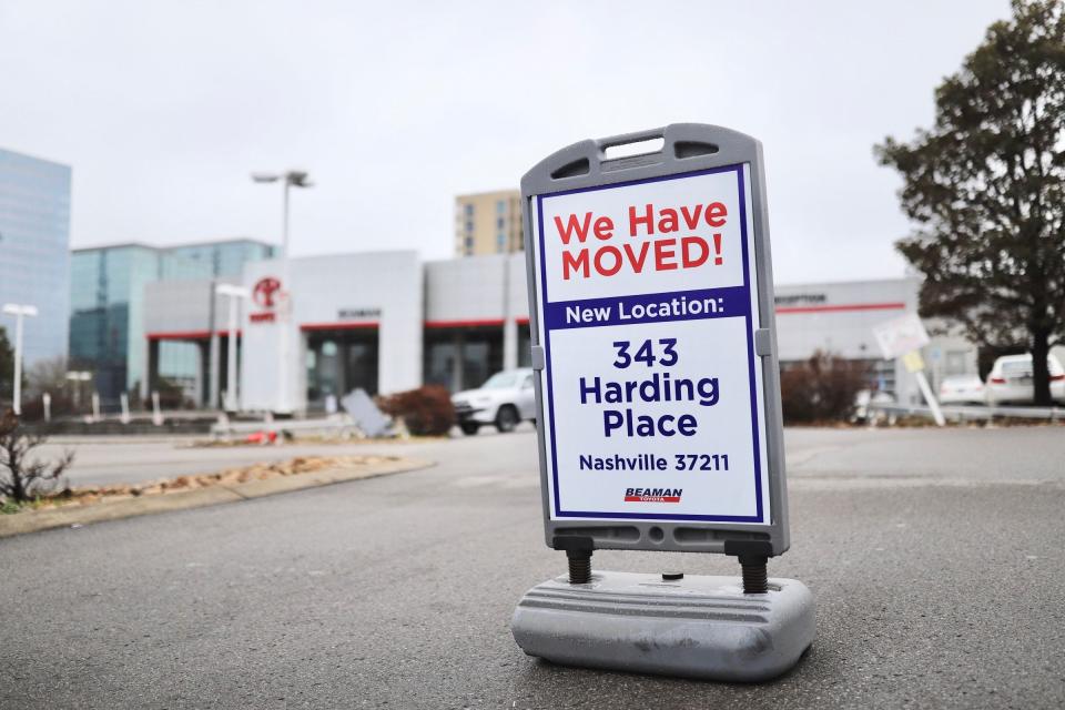 Hudson Automotive Group, which owns Beaman Toyota and Beaman Buick-GMC, moved 500 cars out of the Broadway dealerships to new locations in Nashville and Antioch.