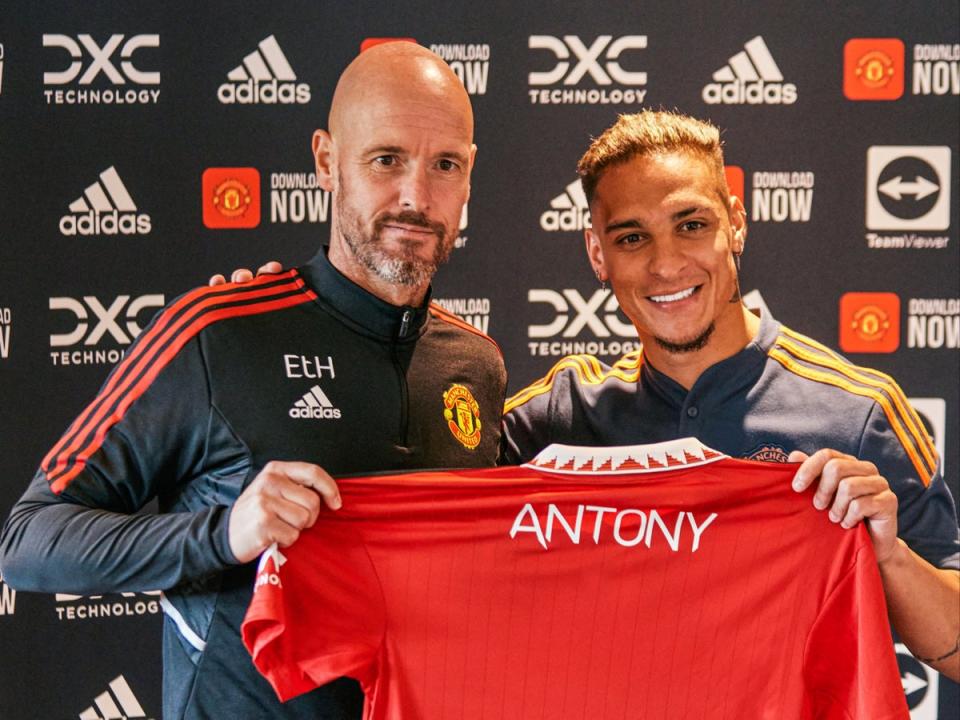 Manchester United spent a club-record £229m this summer including £86m to sign Antony from Ajax on deadline day  (Manchester United via Getty Images)