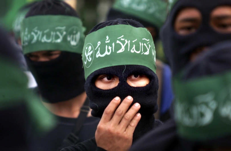 巴勒斯坦飛地加薩走廊的遜尼派準政府及軍事組織「哈瑪斯」（Hamas）。（圖／達志／美聯社）